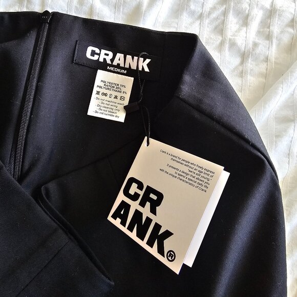 Crank Slit Miniskirt Pants - 2024 - Black - Sz M - NWT - Picture 6 of 12